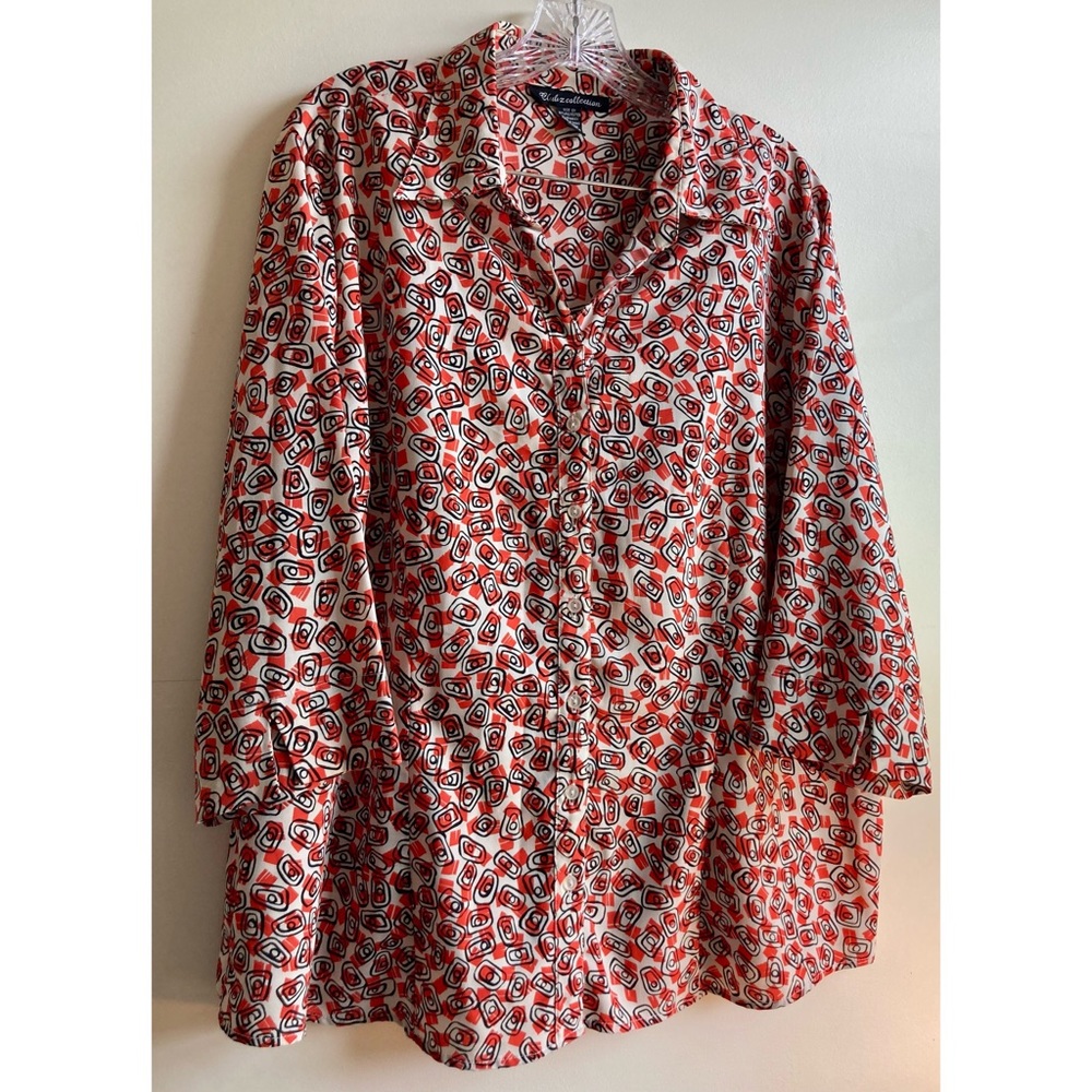 🔥3/$25Cluli Z Collection Women’s Plus-size 2X Wrinkle Resistant Blouse